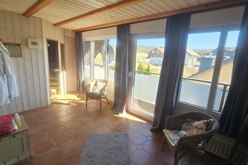 Schlafzimmer mit Sauna & Balkon
