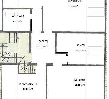 Keller mit 25 m² Nfl. für die EG Whg.