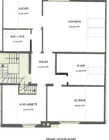 Keller mit 25 m² Nfl. für die EG Whg.