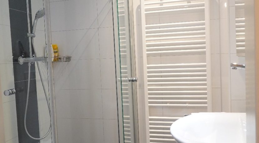 ...modernes Badezimmer mit Walk-In Dusche