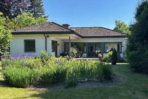 Gartenansicht mit Teich
