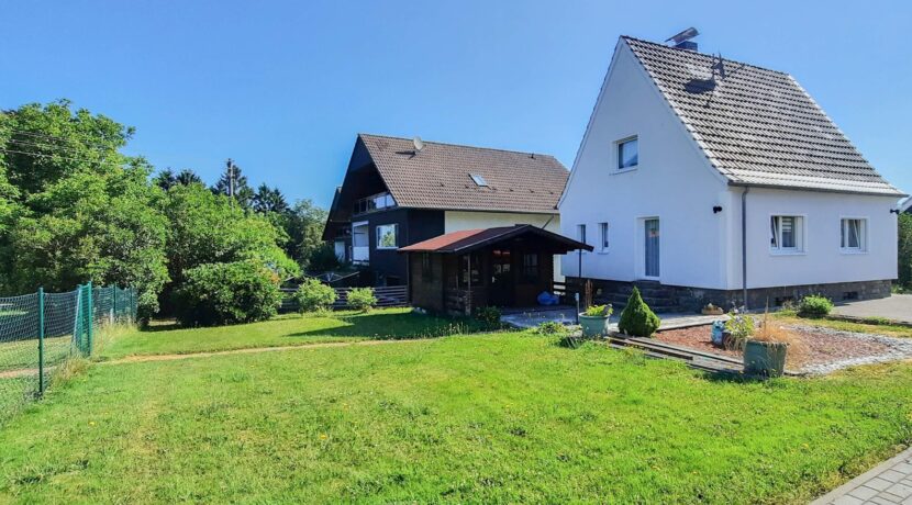 Rasenfläche hinter dem Haus