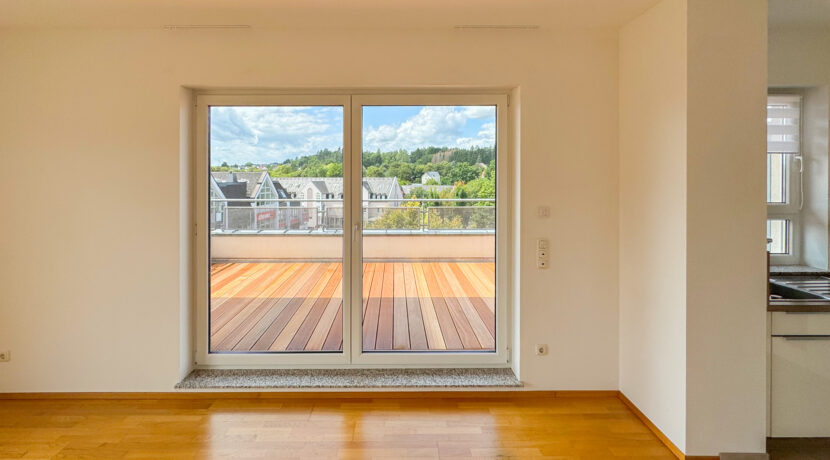 Blick auf die Dachterrasse