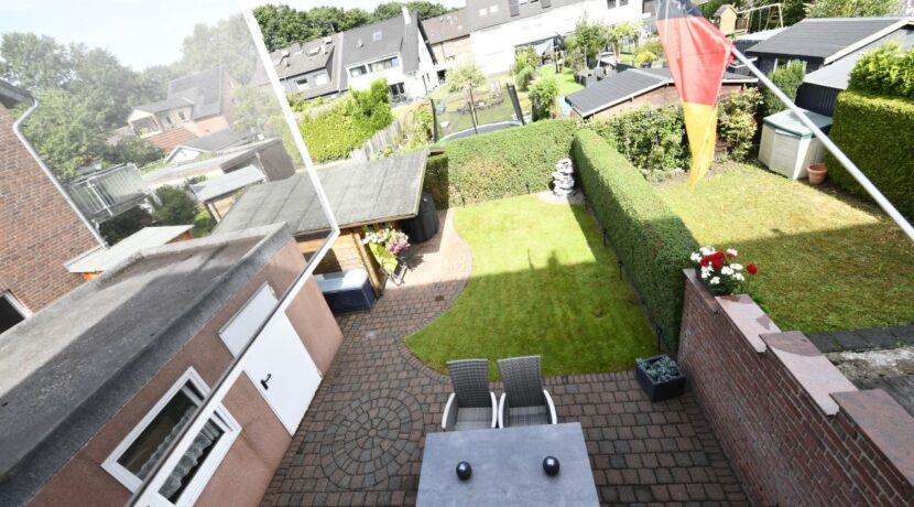 Gartenblick von oben