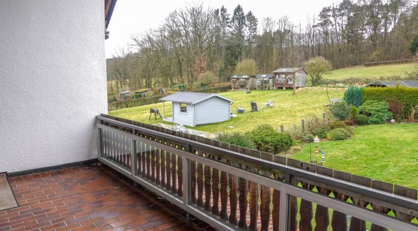 Der großzügige überdachte Balkon