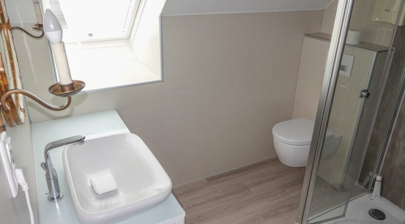 Das moderne Tageslichtbad mit Dusche
