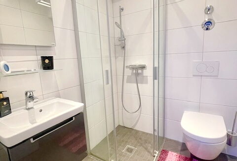 Gäste-WC mit ebenerdiger Dusche