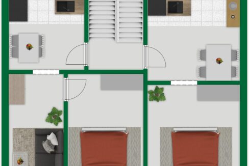 Grundriss-Skizze Obergeschoss