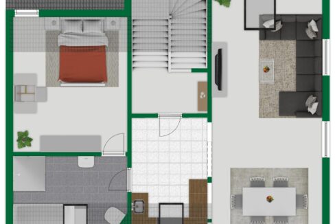 Grundriss-Skizze Dachgeschoss