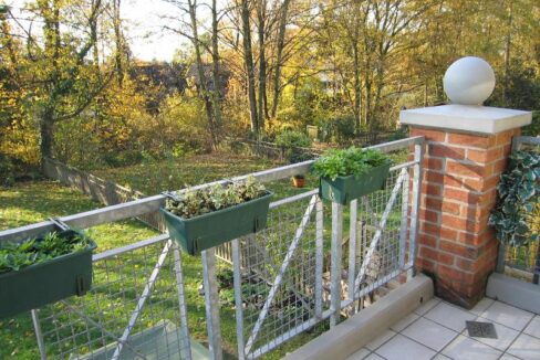 Balkonblick ins Grüne