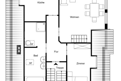 Dachgeschoss ohne Spitzboden