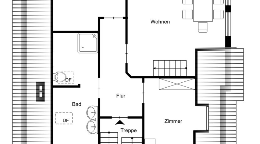 Dachgeschoss ohne Spitzboden