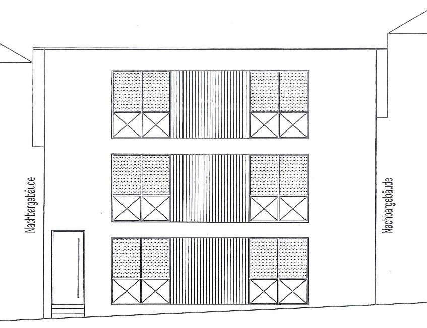 BAULÜCKE in Oberbarmen zwischen zwei historischen Mehrfamilienhäusern