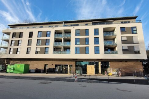 Seitliche Hausansicht