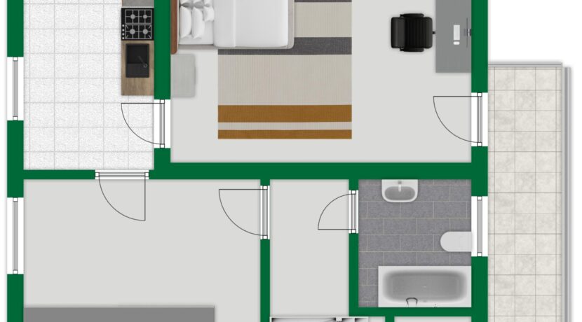 Grundriss-Skizze Obergeschoss