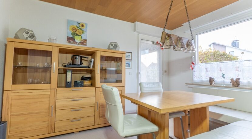 Der Essbereich mit Gartenzugang