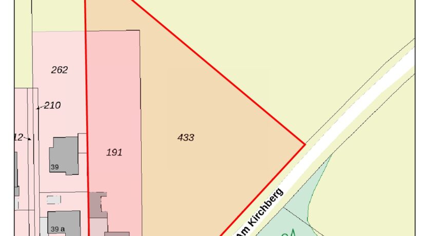 Lageplan mit Grundstücksgrenze
