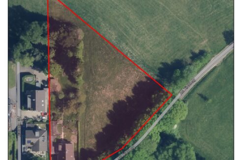 Luftbild mit Grundstücksgrenze