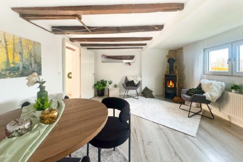 Wohnzimmer mit Kaminofen