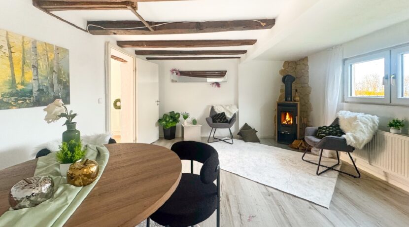 Wohnzimmer mit Kaminofen