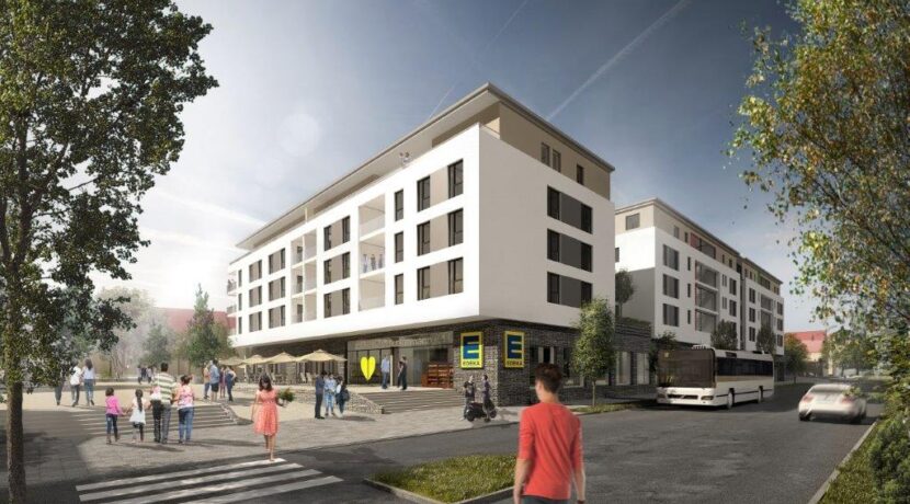 Seitliche Hausansicht