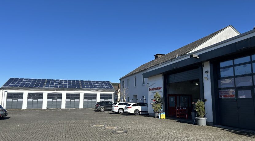 Ansicht Werkstatt und Büroteil