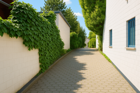 Zufahrt Garage KI bearbeitet