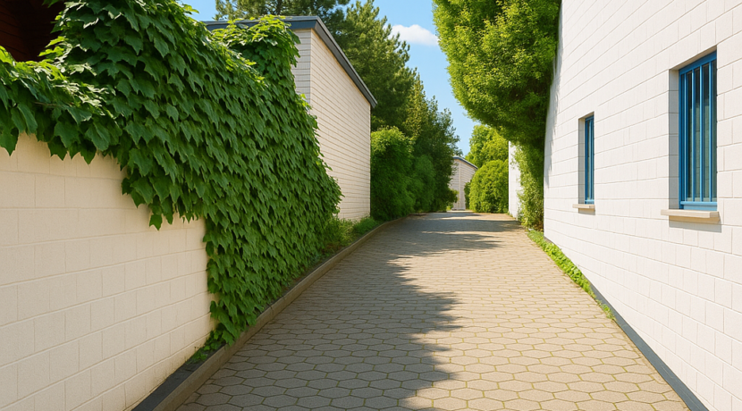 Zufahrt Garage KI bearbeitet