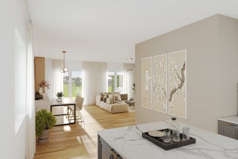 Wohn-/Esszimmer (Visualisierung)