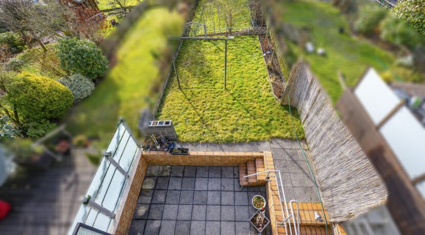 Blick Terrasse + Garten