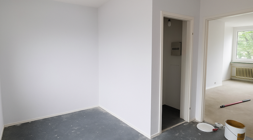 Küche mit Abstellkammer Straßenseite