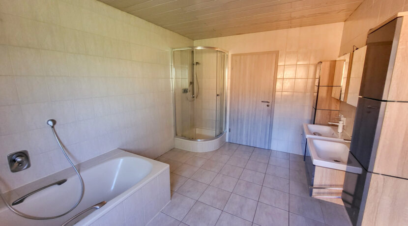 Tageslichtbad mit Wanne und Dusche EG