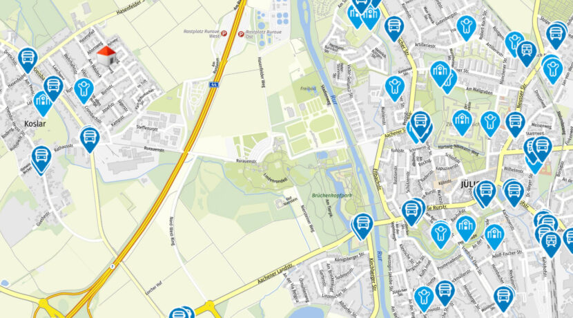 Geolyzer Kartenausschnitt