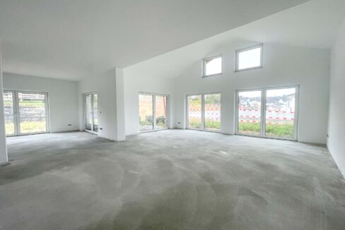 Wohnzimmer im Rohbauzustand