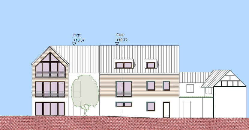 Ansicht Haus A,B,C