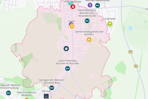 Lageplan Übersicht Fuß 15min