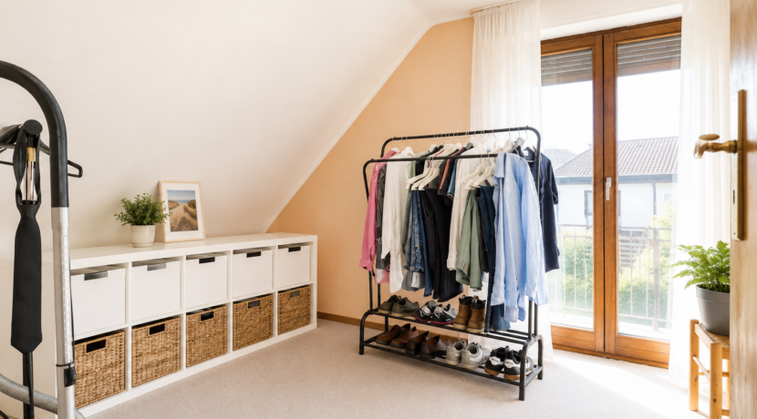 Arbeitszimmer mit Balkonzugang
