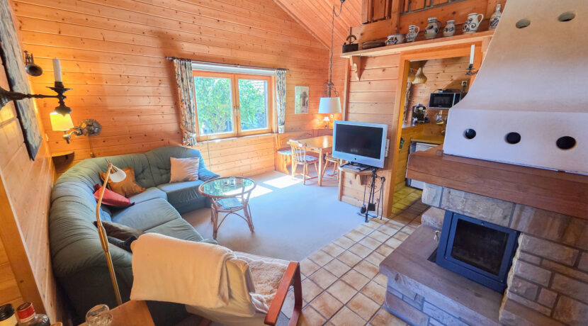 Wohnzimmer mit Kaminofen EG