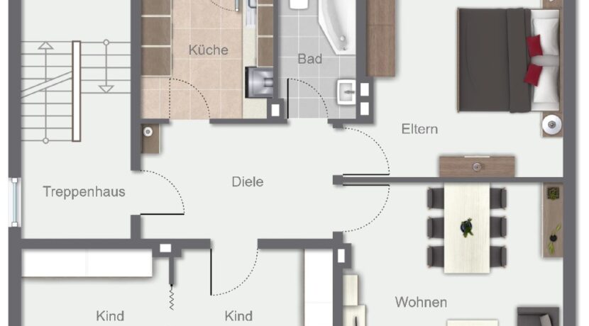 Wohnung OG (vermietet)