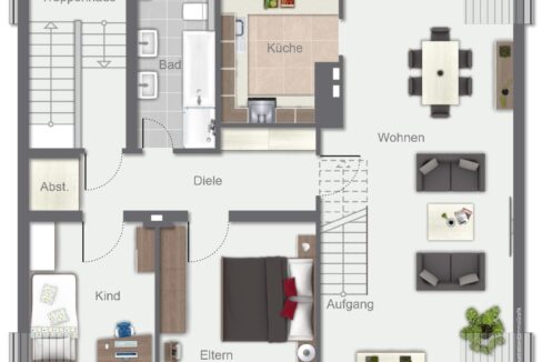 Wohnung DG (vermietet)