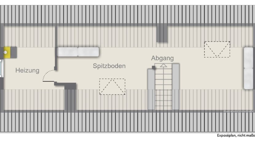 Spitzboden zu DG (vermietet)