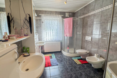 Tageslichtbad mit Wanne und Dusche EG