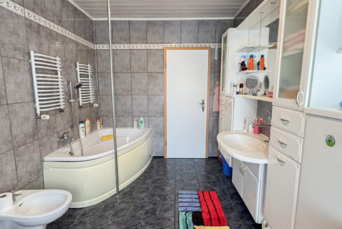 Tageslichtbad mit Wanne und Dusche