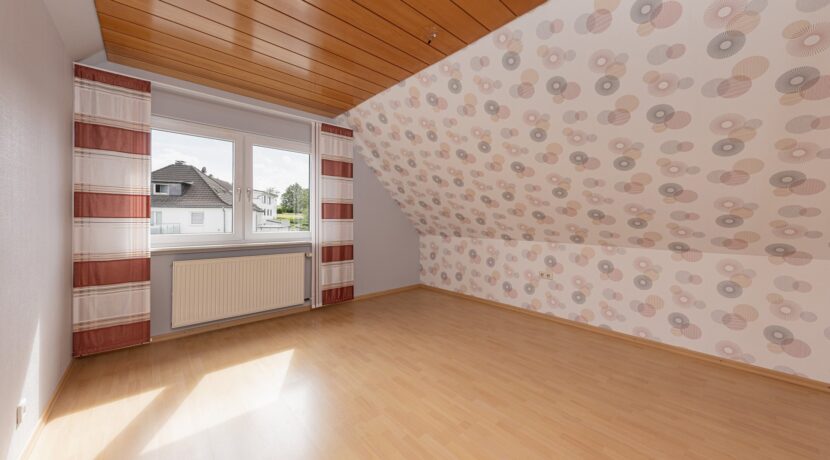 Schlafraum im ausgebauten Dachgeschoss