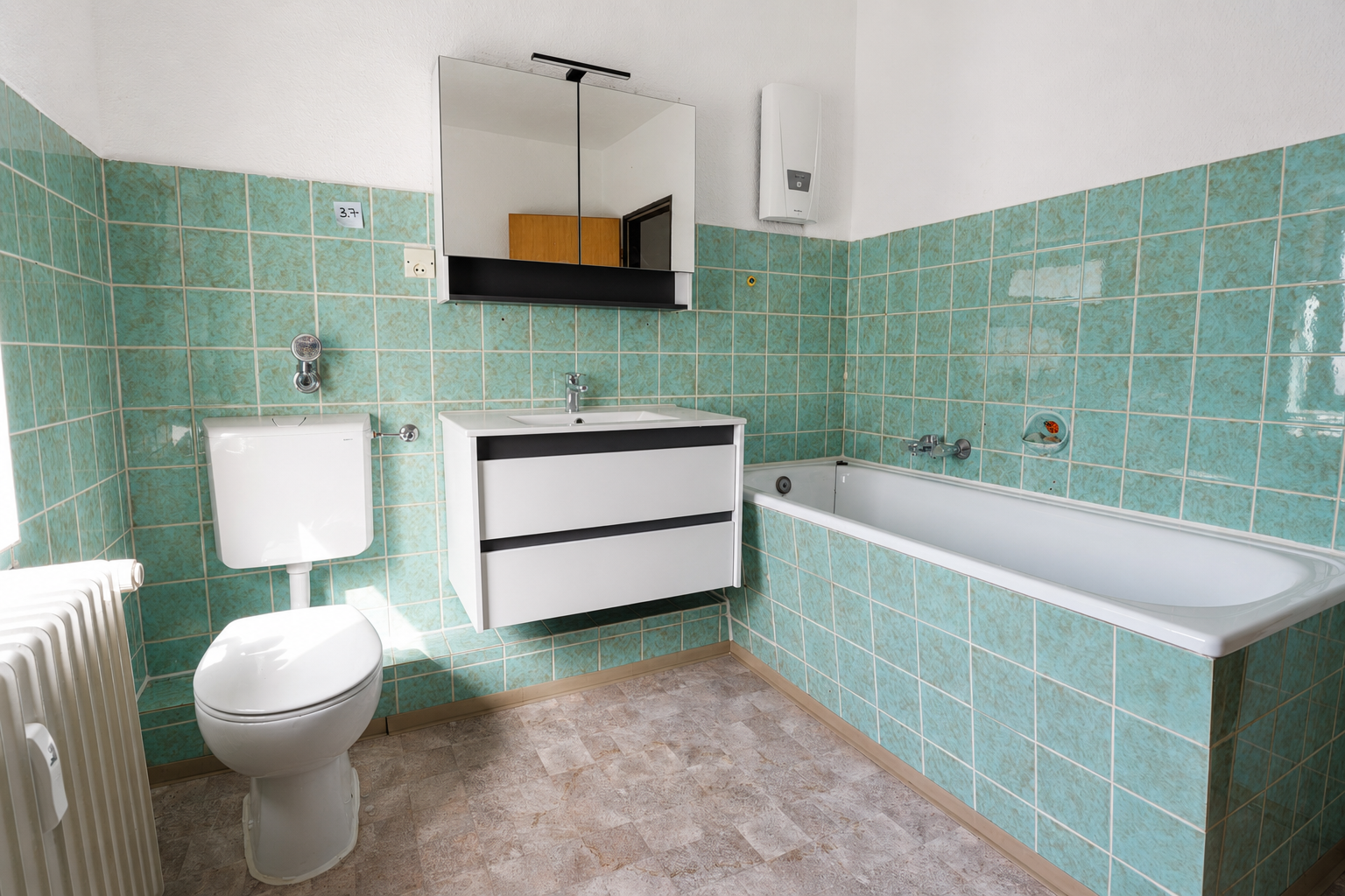 Ca. 80m² große 3-Zimmer-Wohnung mit offenem Wohn-/​ Essbereich und Tageslichtbad - Photo 3