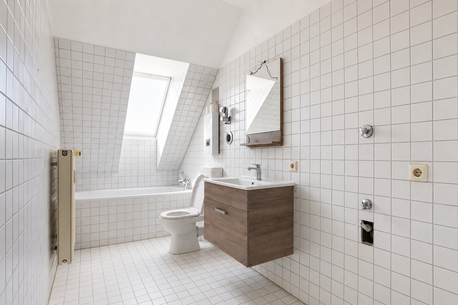 Helle ca. 45m² große 2-Zimmer-Dachgeschosswohnung mit Tageslichtbad - Photo 2