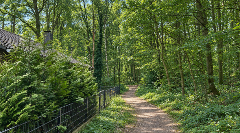 städtischer Wanderweg hinter dem Haus
