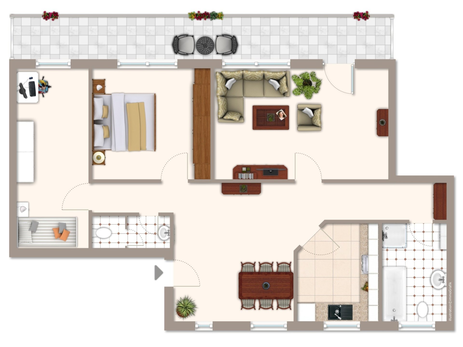 Wohnung mit Aufzug, Garage und 2 Stellplätzen -Salinencenter Unna-