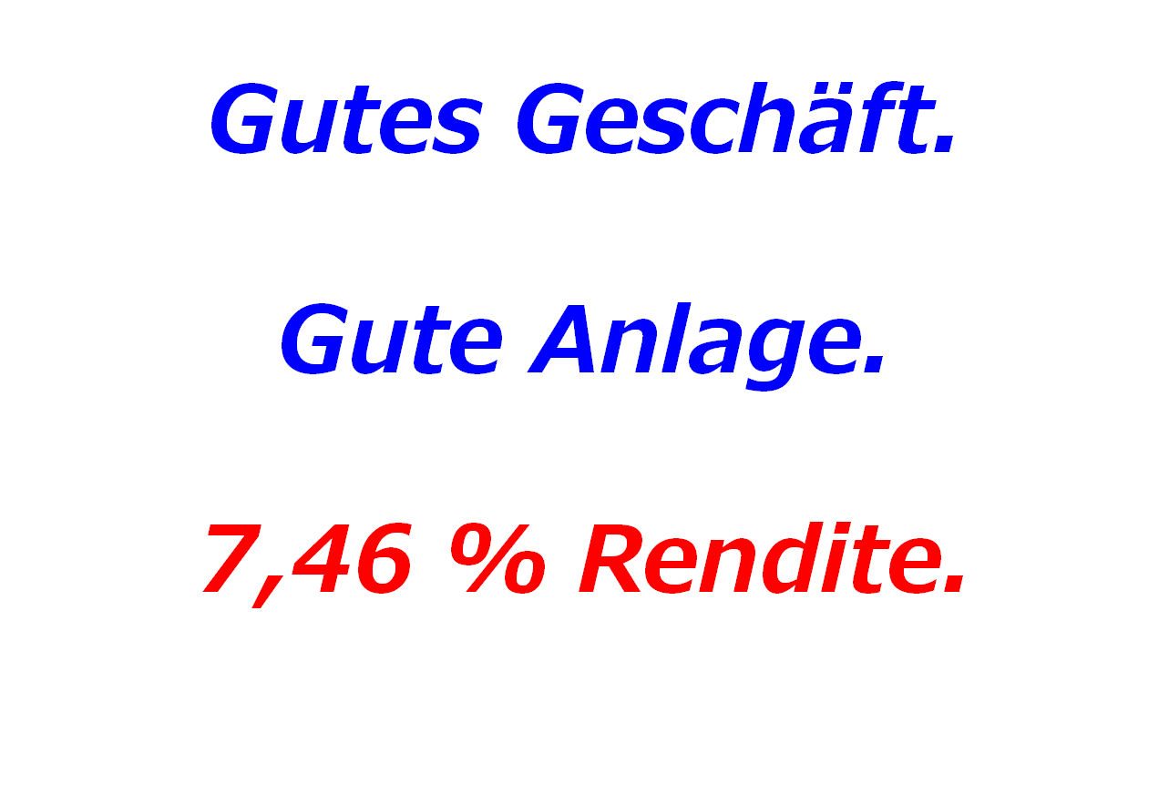 Eine solide Kapitalanlage für nur das 15,29-fache der Jahresmiete.