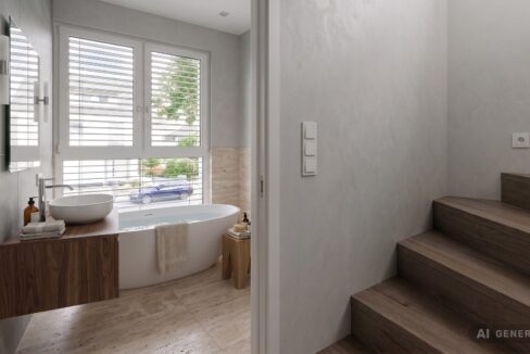 Blick ins Badezimmer KI generiert
